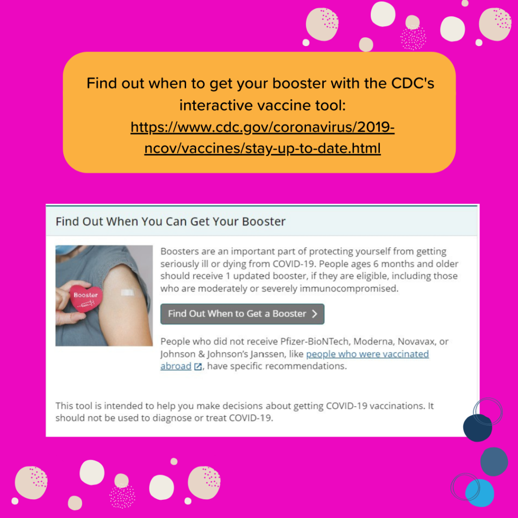 Find out when to get your booster with the CDC's interactive vaccine tool. 