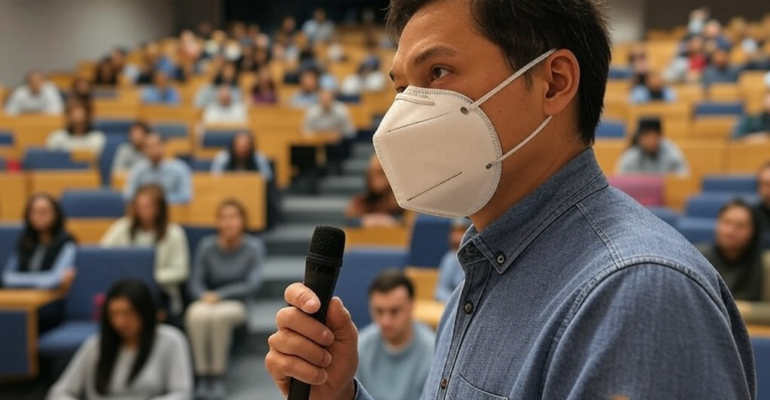 Voice Amplification for Presentations While Wearing Masks